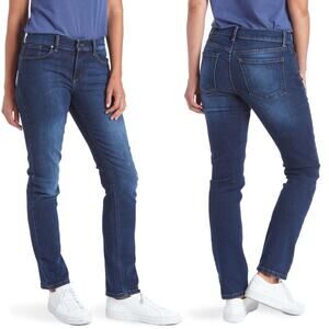Mott & Bow Slim Straight Grand Boyfriend Jeans Medium Dark Blue Size W27 - L28